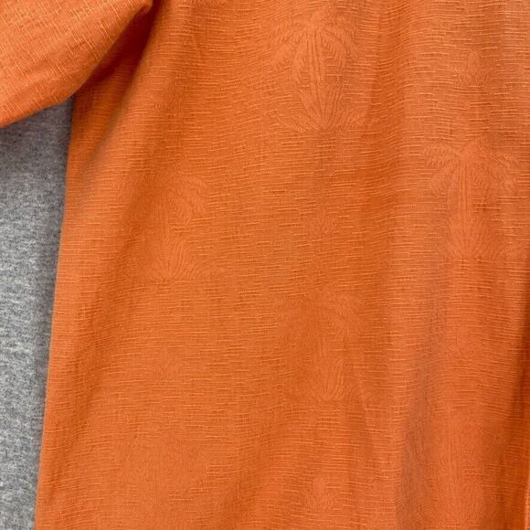 Gordon Shirt Mens Medium Orange Button Up Short Sleeve Pocket Collared - Picture 9 of 13